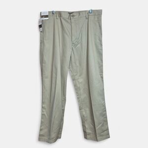 Merona Ultimate Khaki Mens 38x30 Classic Fit Flat Front Chino Pants Tan NWT